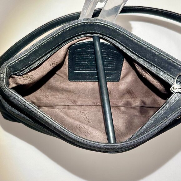 COACH Vintage Y2K Mercer Demi Gunmetal Jet Black Nylon Convertible Purse 7407 - Picture 10 of 16